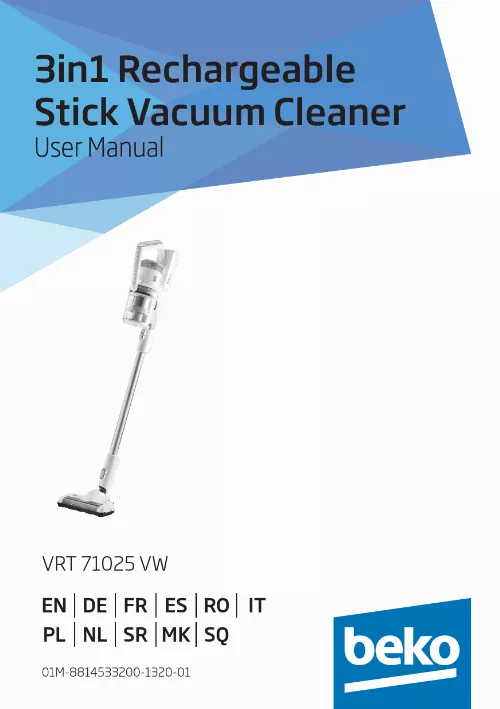 Brosse Pour Aspirateur Beko VRT Series – Avec éclairage LED, Brosses Latérales – Compatible VRT94929VI (Powerclean)